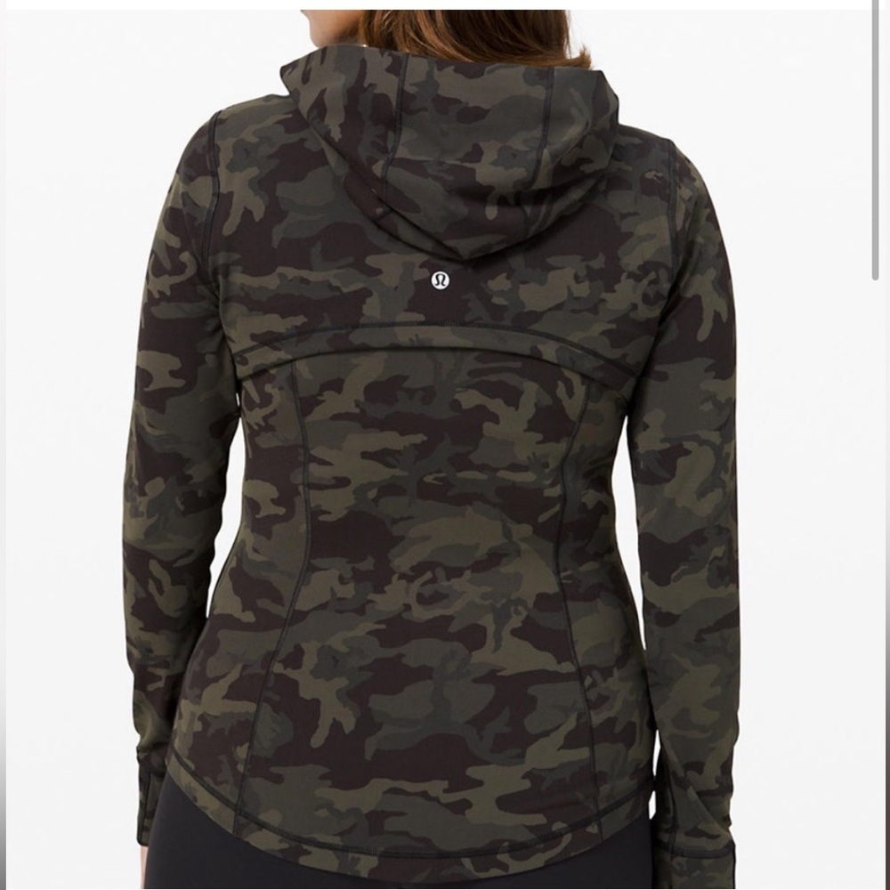 Lululemon Hooded Define Jacket Incognito Camo Gator Green ICMI LW4BCJS